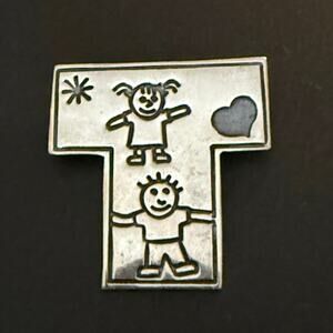 Mexican Sterling “T” Brooch • EFS MEXICO 925 • 8.26g